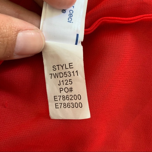 Lucky Brand Red Crochet Knit Sheer Layered Sweater - Picture 6 of 7